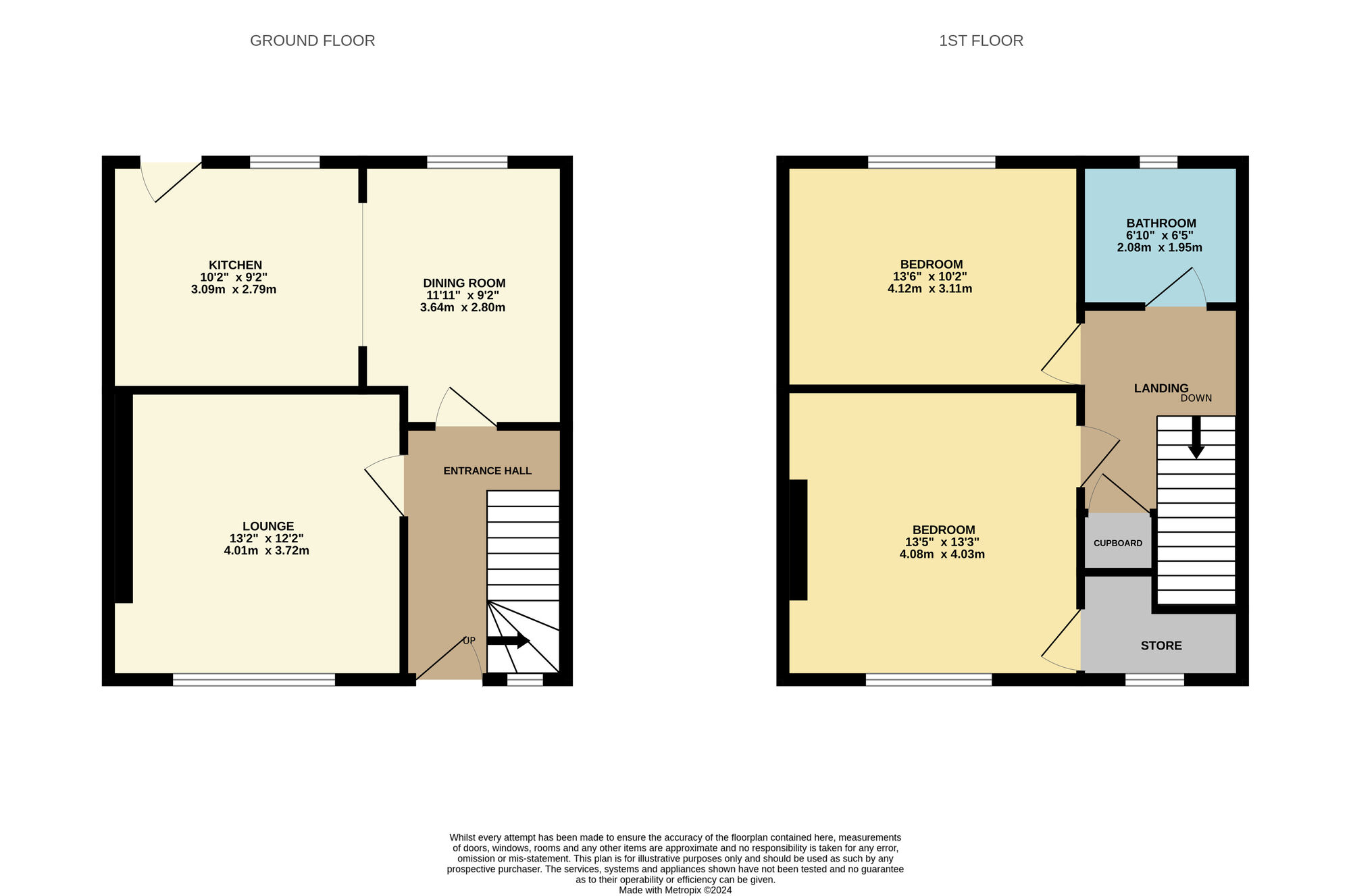 Floorplan of 2 bedroom Mid Terrace House for sale, Den Walk, Methil, Fife, KY8