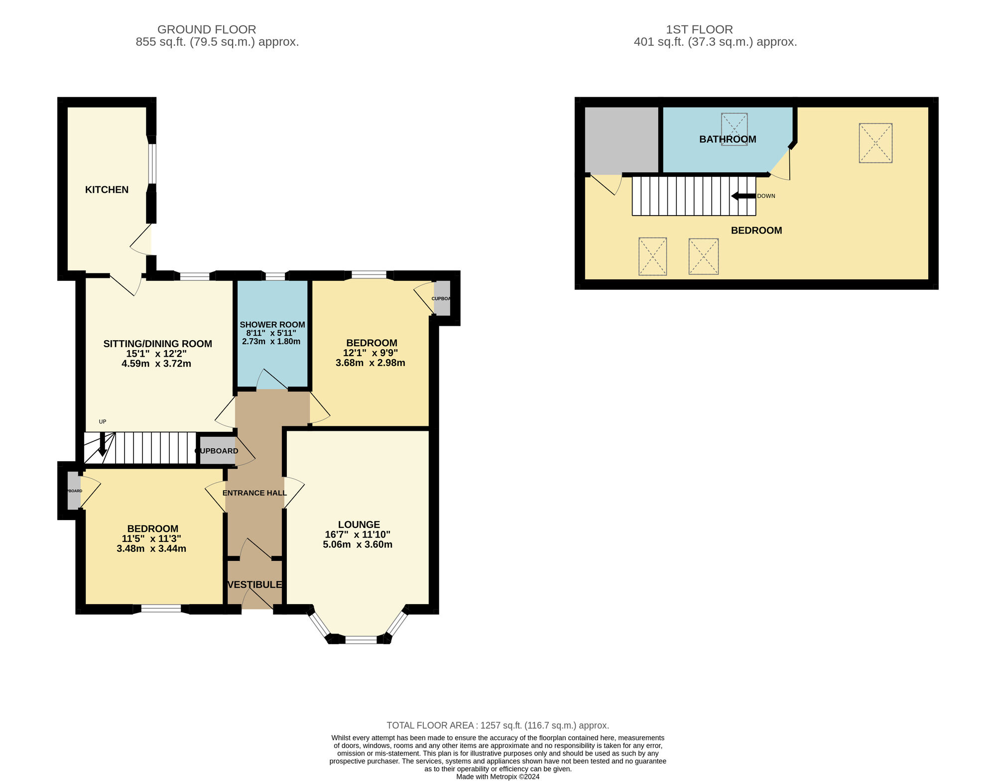 Floorplan of 3 bedroom Semi Detached House for sale, Woodlands Road, Lundin Links, Fife, KY8