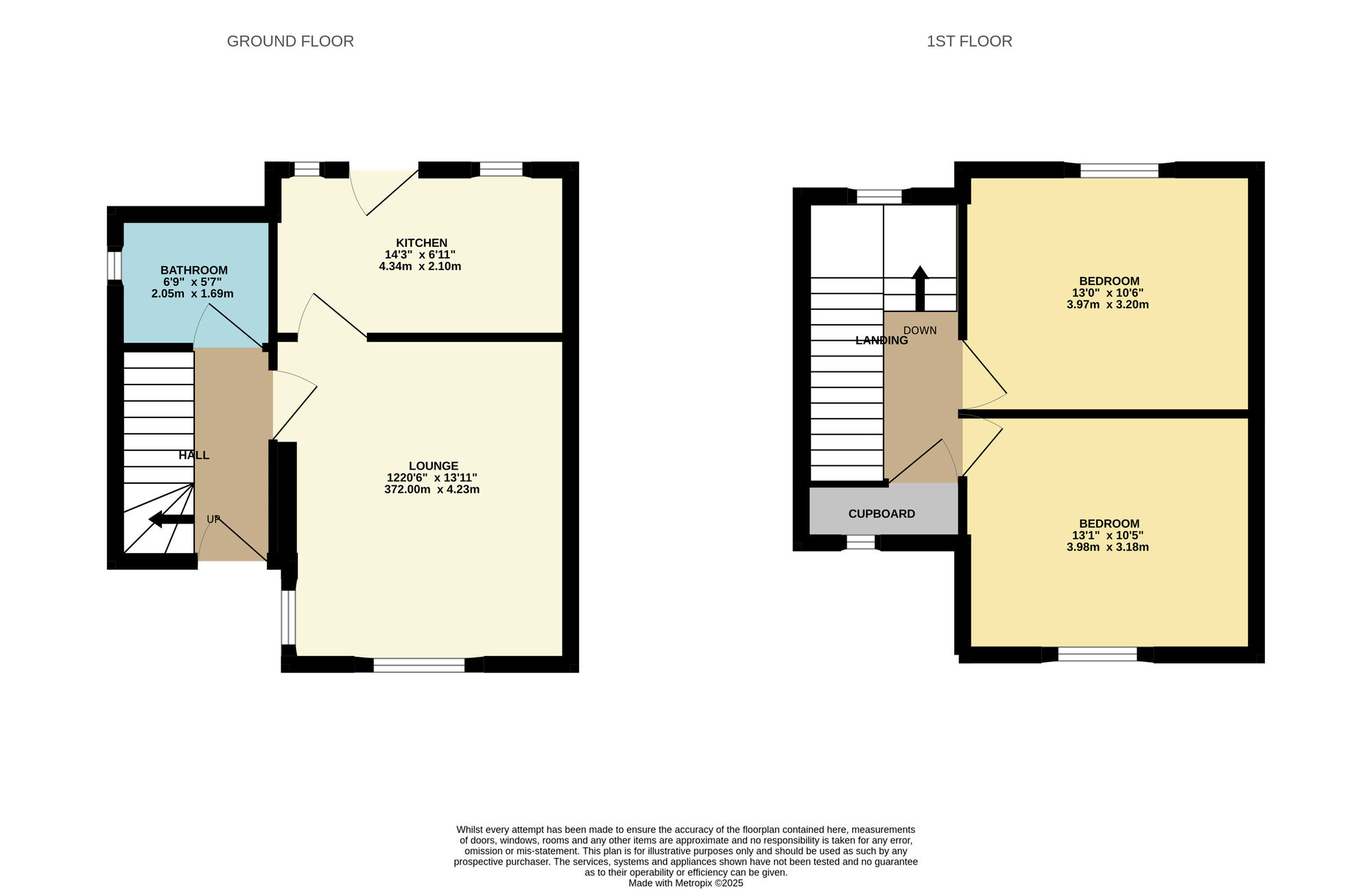 Floorplan of 2 bedroom Semi Detached House for sale, Main Street, Methilhill, Fife, KY8