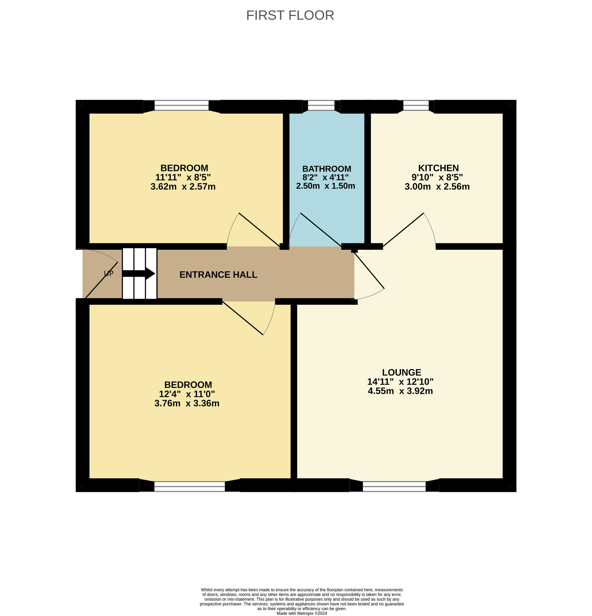 Floorplan of 2 bedroom  Flat for sale, Den Walk, Buckhaven, Fife, KY8