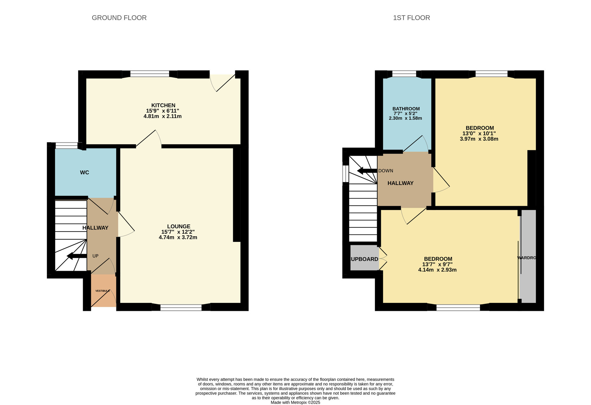 Floorplan of 2 bedroom End Terrace House for sale, Park Drive, Leven, Fife, KY8