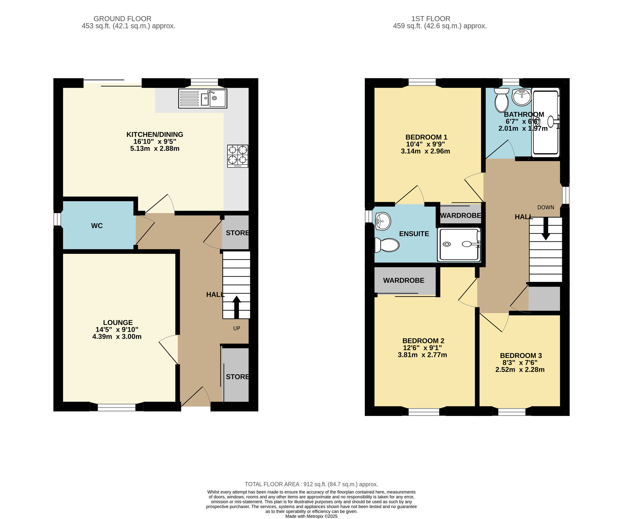 Floorplan of 3 bedroom Detached House for sale, Poppy Grove, Leven, Fife, KY8