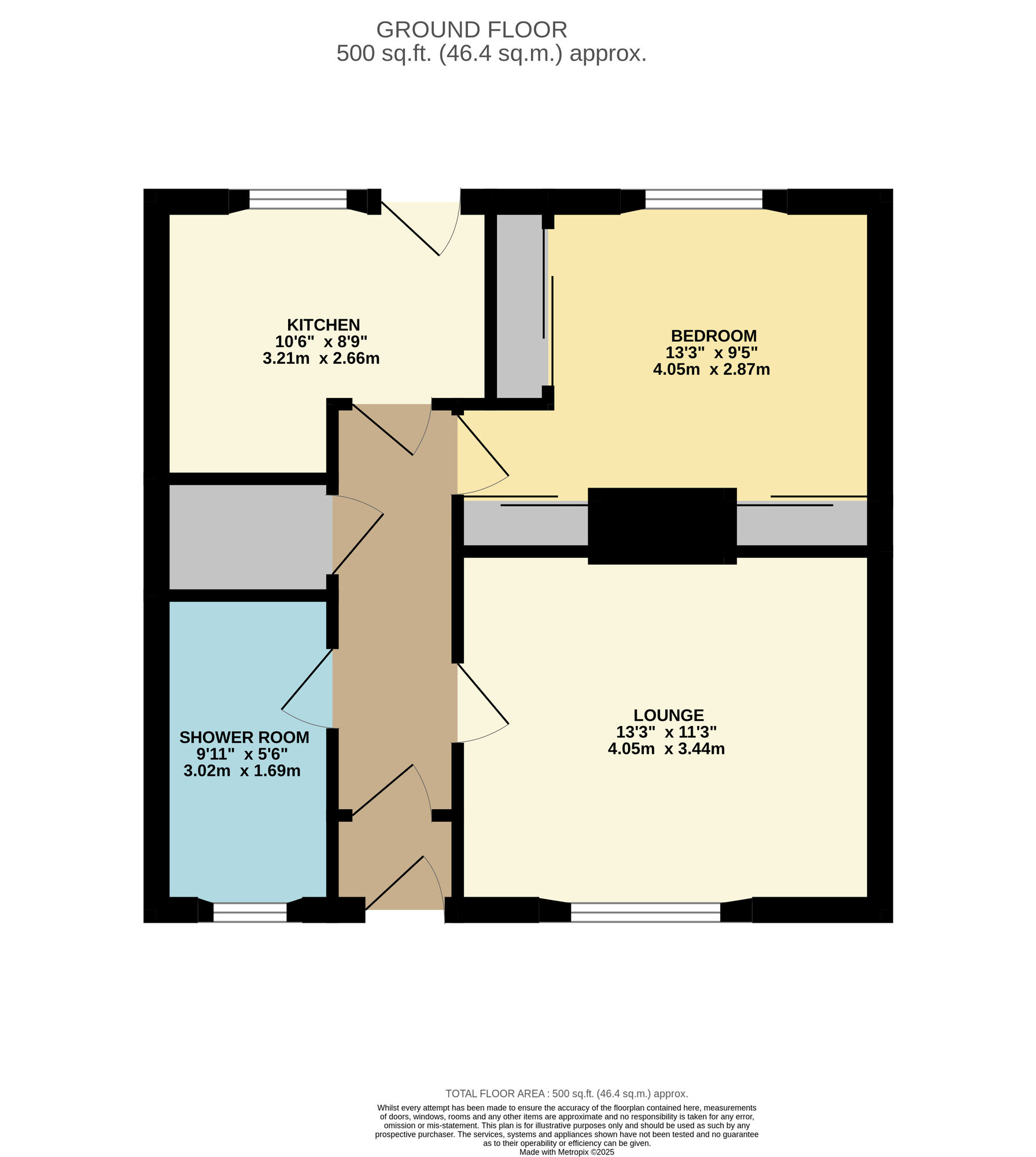 Floorplan of 1 bedroom Semi Detached Bungalow for sale, Lundin Square, Lundin Links, Fife, KY8