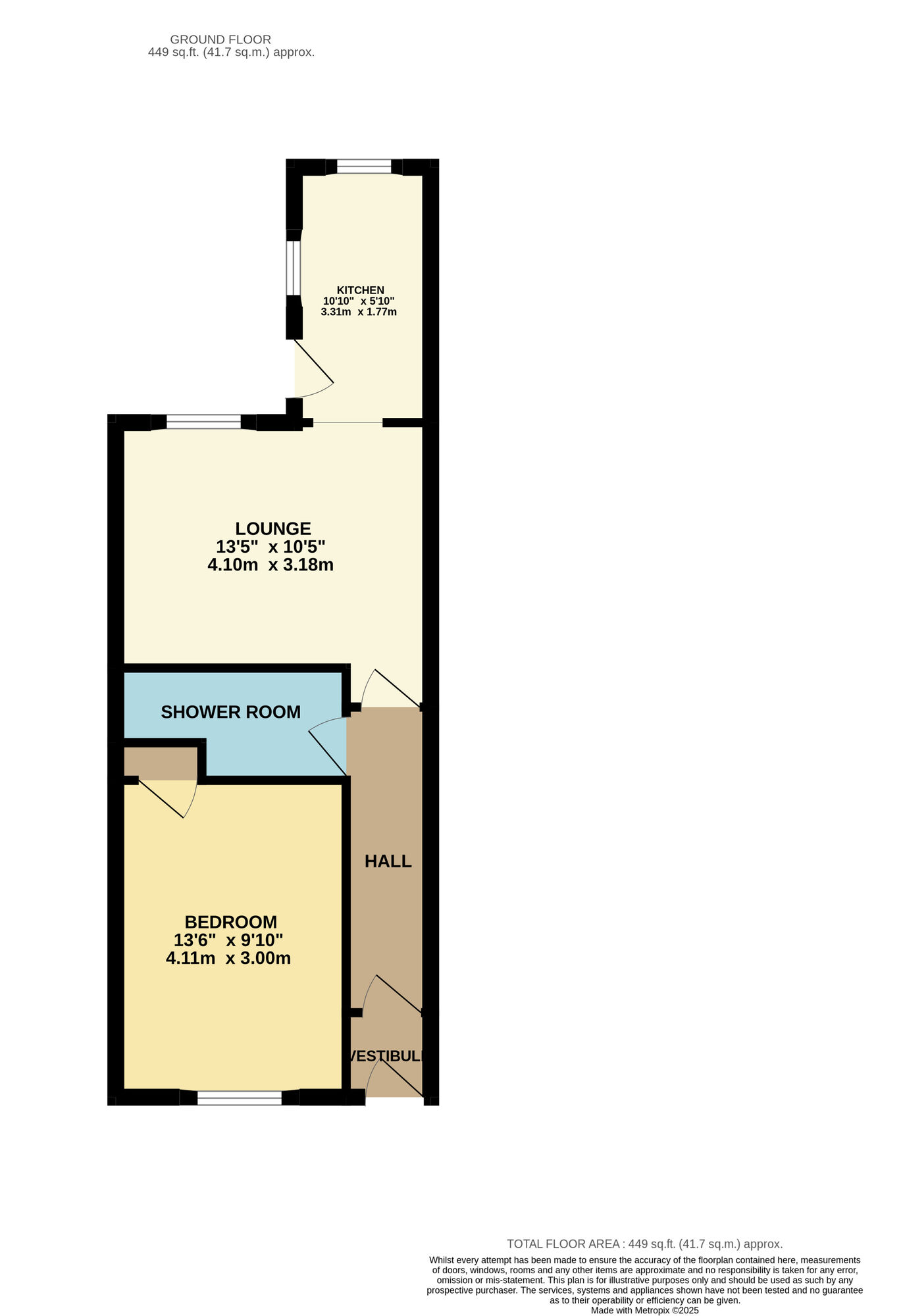 Floorplan of 1 bedroom  Flat for sale, Taylor Street, Methil, Fife, KY8