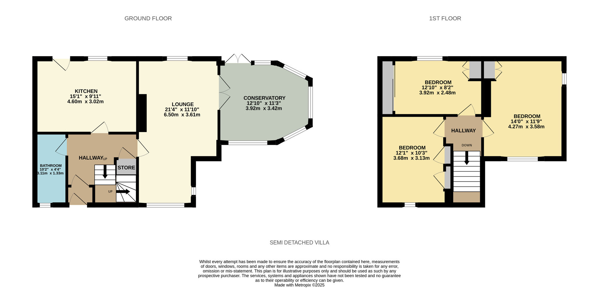 Floorplan of 3 bedroom Semi Detached House for sale, Station Park, Lower Largo, Fife, KY8