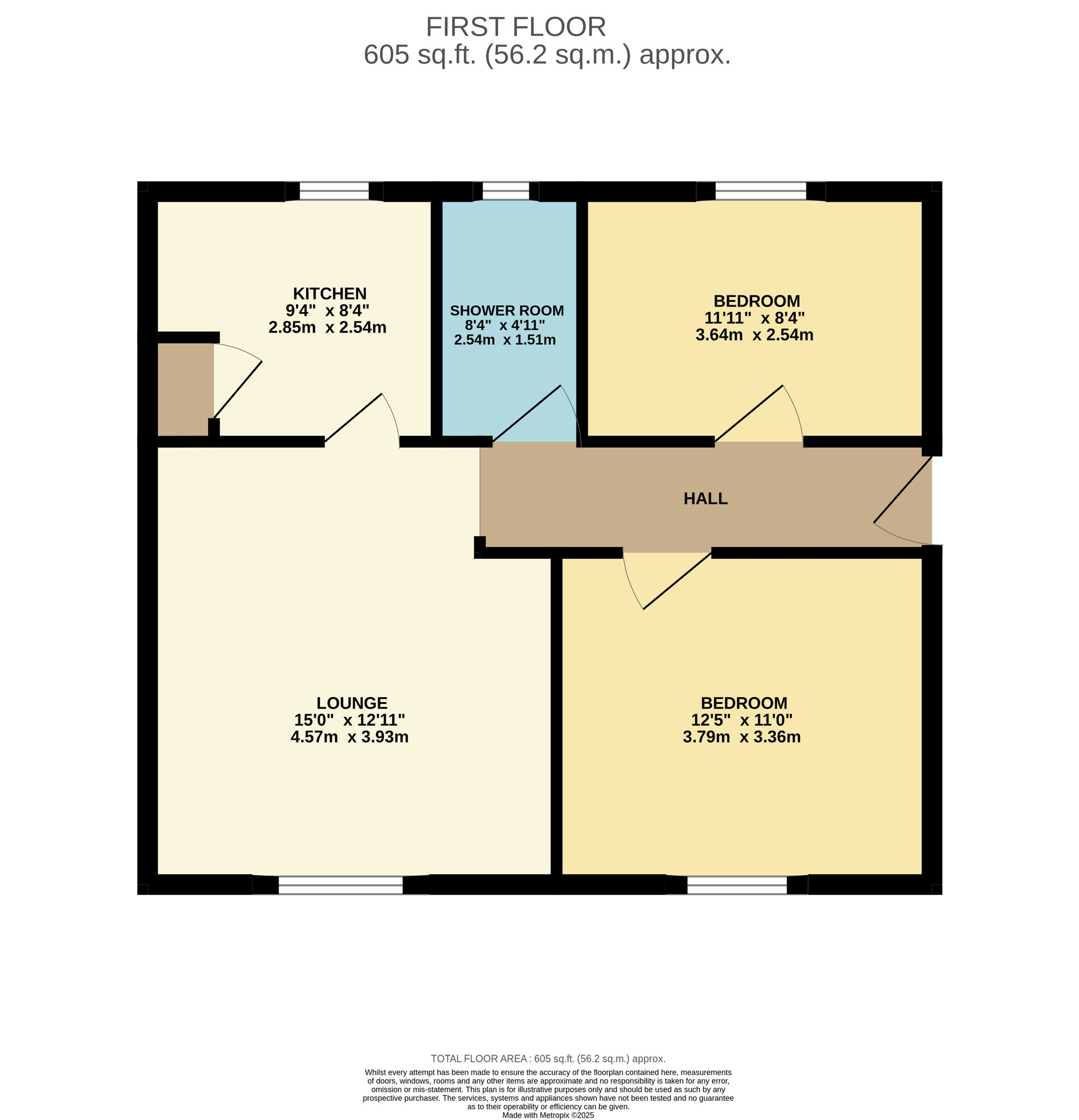 Floorplan of 2 bedroom  Flat for sale, Den Walk, Methil, Fife, KY8