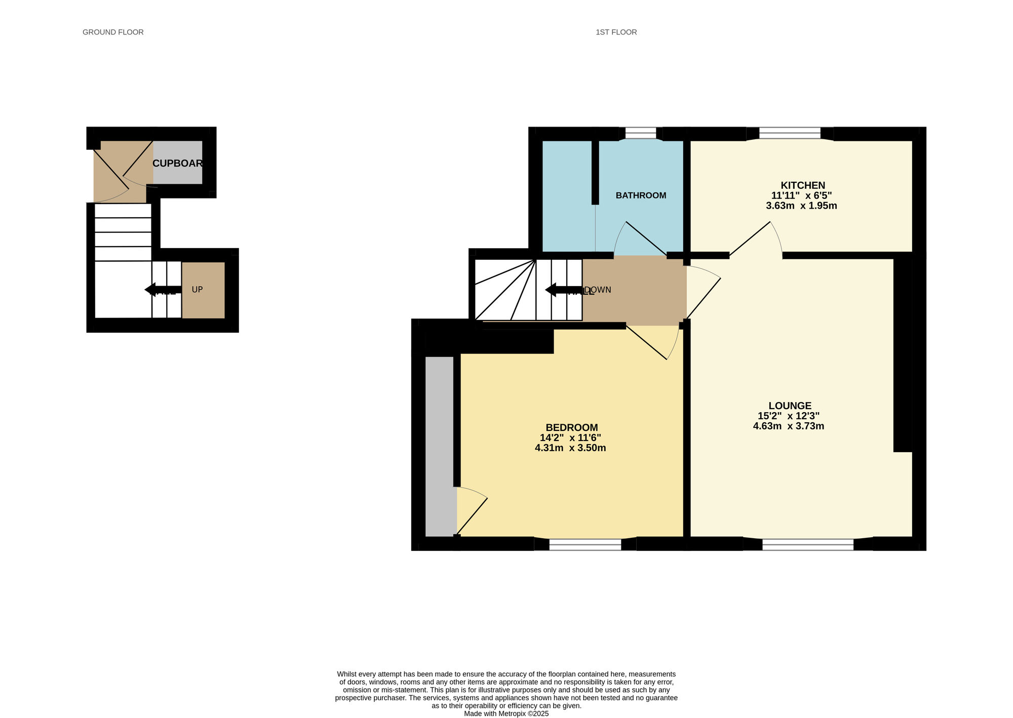 Floorplan of 1 bedroom  Flat for sale, Haughgate Terrace, Leven, Fife, KY8