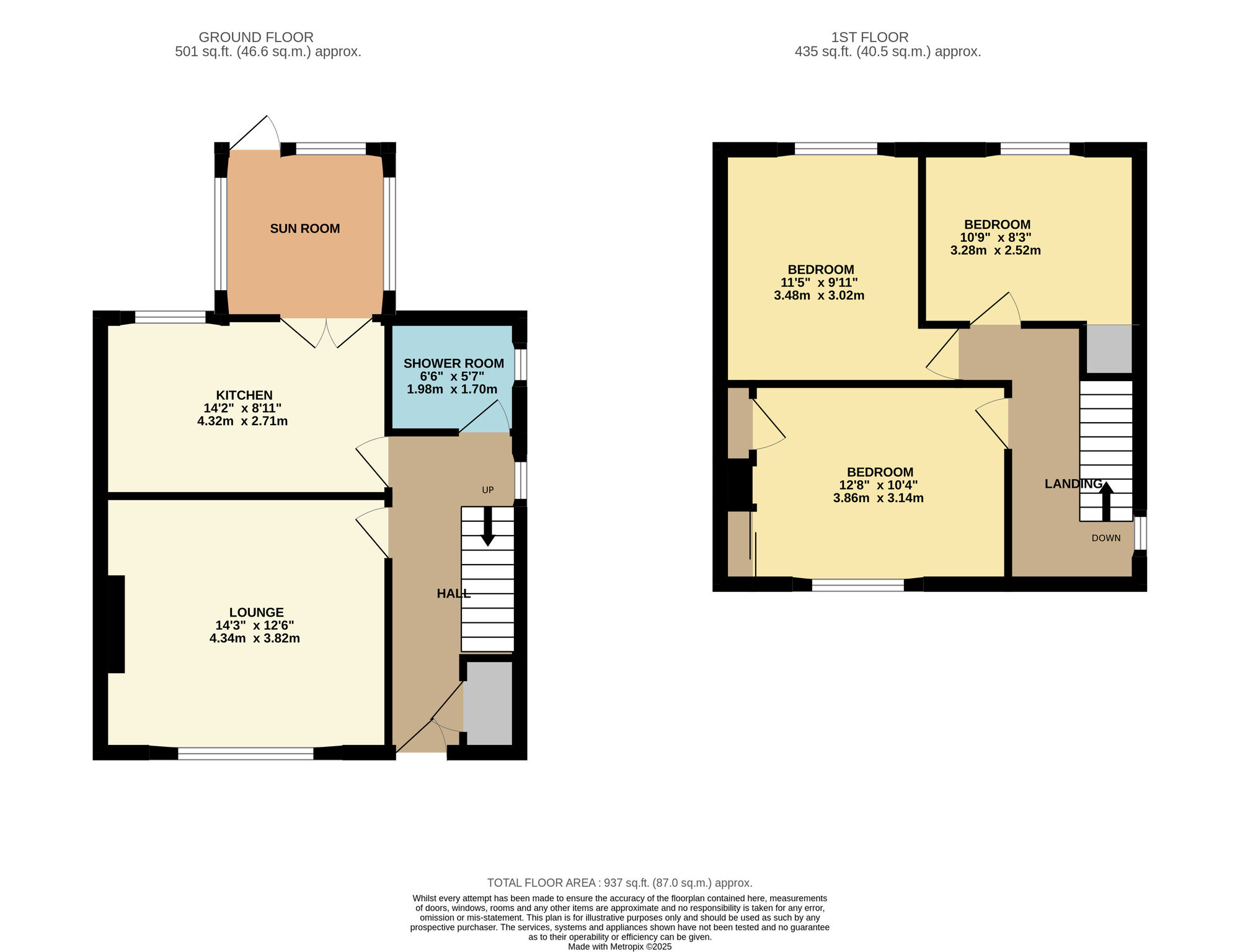 Floorplan of 3 bedroom End Terrace House for sale, Thrush Avenue, Buckhaven, Fife, KY8