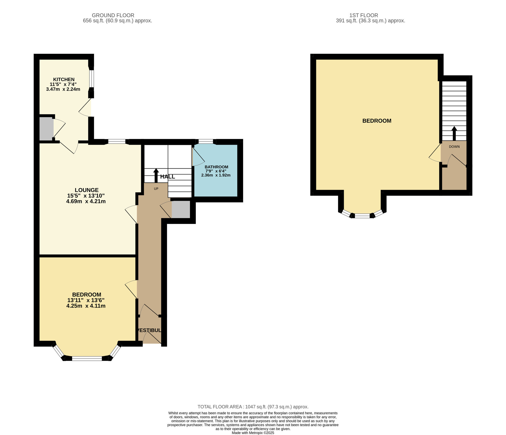 Floorplan of 2 bedroom Semi Detached House for sale, Lawrence Street, Buckhaven, Fife, KY8