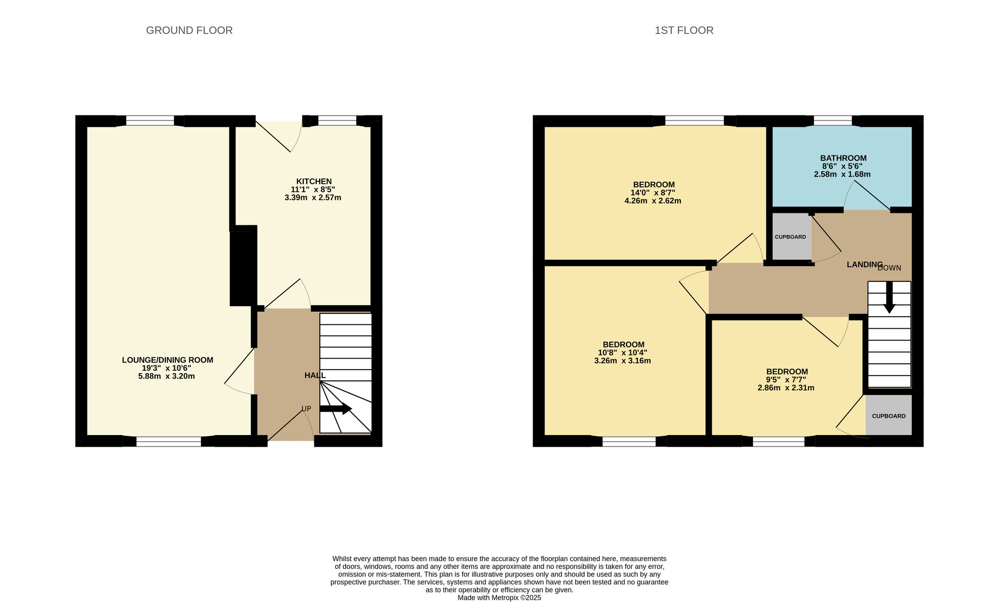 Floorplan of 3 bedroom Mid Terrace House for sale, Bankhead Place, Windygates, Fife, KY8