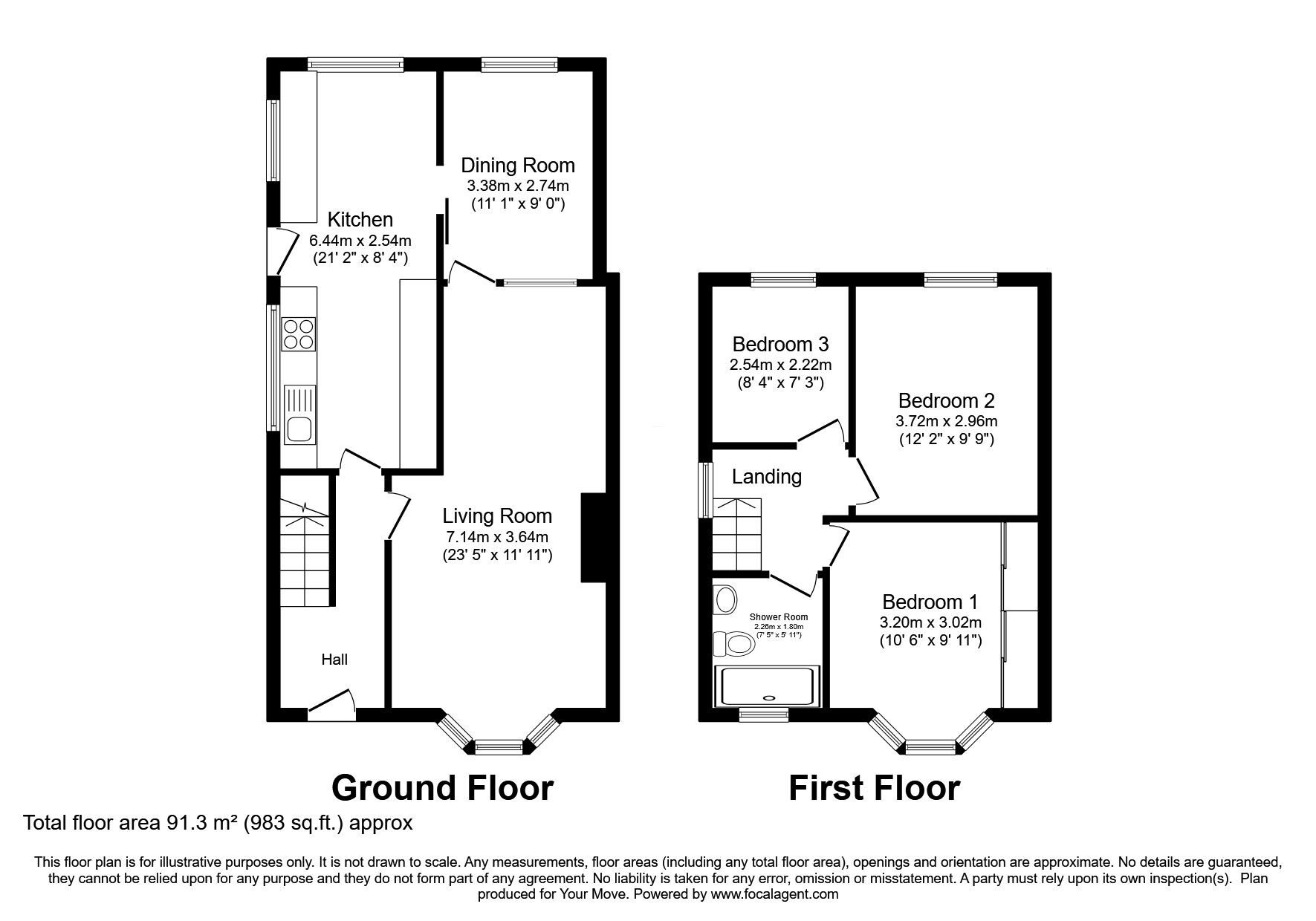 Floorplan of 3 bedroom Semi Detached House for sale, Park Avenue, Lincoln, Lincolnshire, LN6