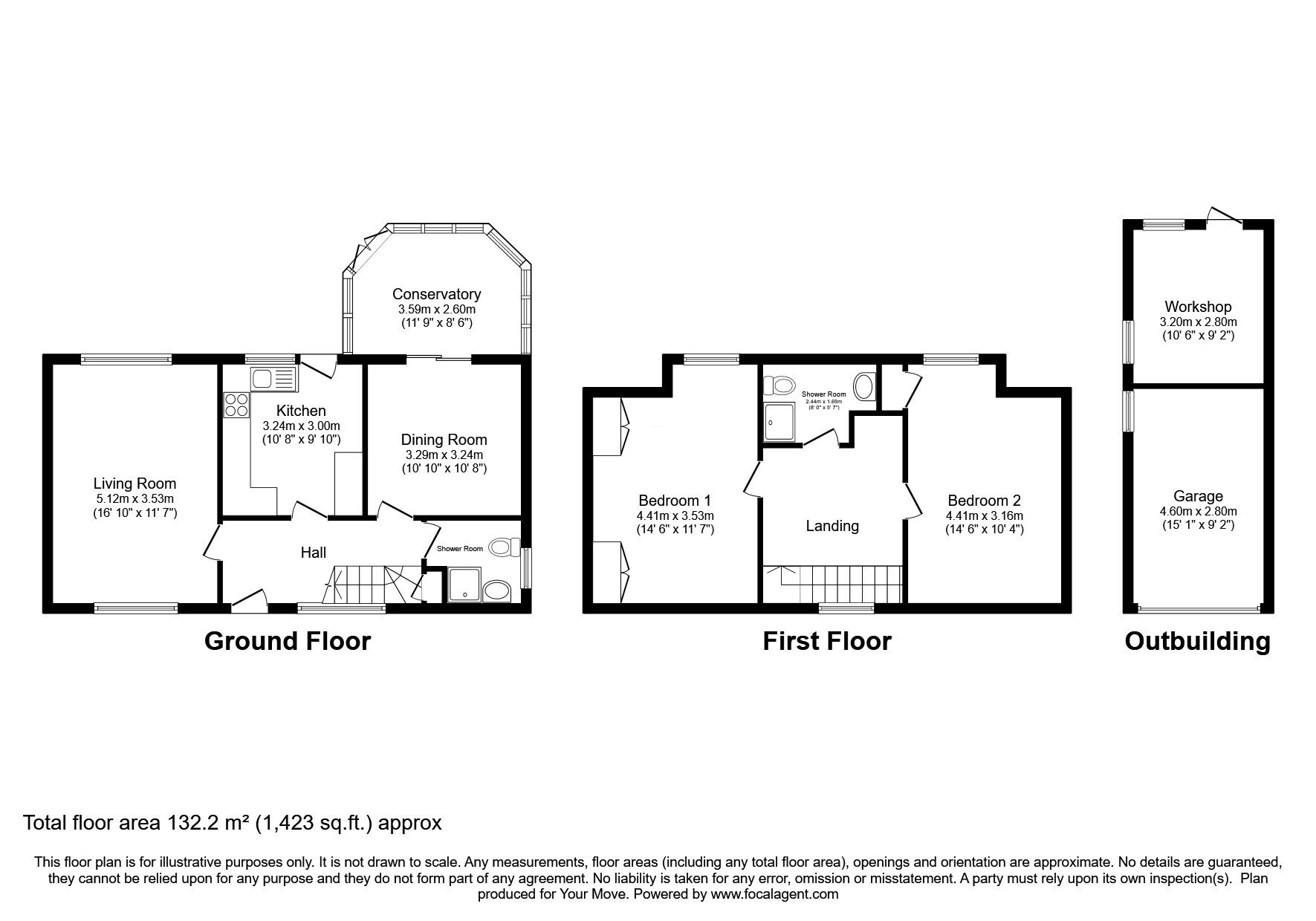 Floorplan of 2 bedroom Detached House for sale, The Cottage Paddock, Lincoln, Lincolnshire, LN6