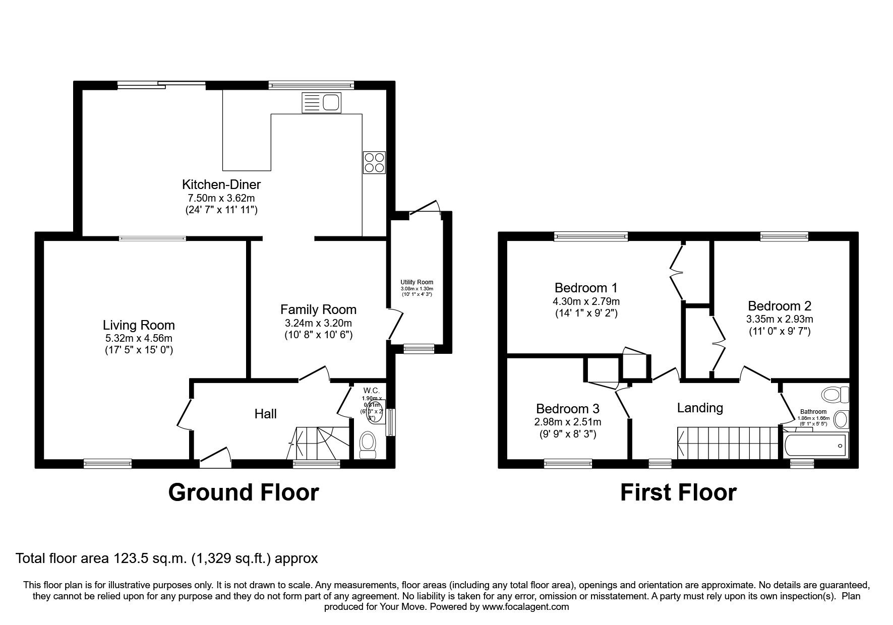 Floorplan of 3 bedroom Semi Detached House for sale, Anzio Crescent, Lincoln, Lincolnshire, LN1