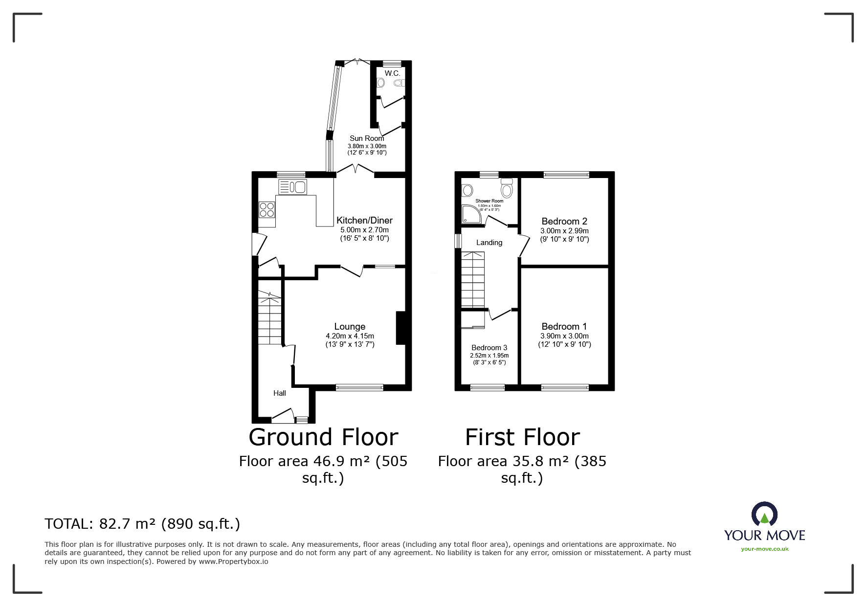 Floorplan of 3 bedroom Detached House for sale, Syston Grove, Lincoln, Lincolnshire, LN5