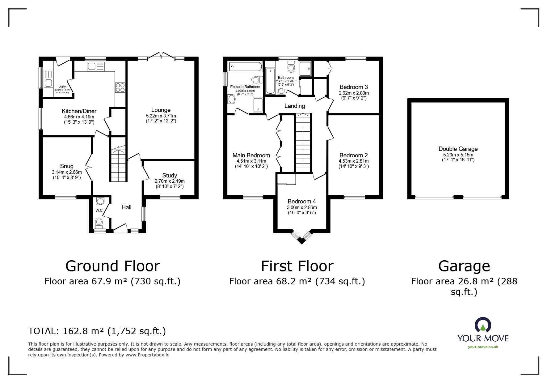 Floorplan of 4 bedroom Detached House for sale, Kenyon Close, Heighington, Lincolnshire, LN4