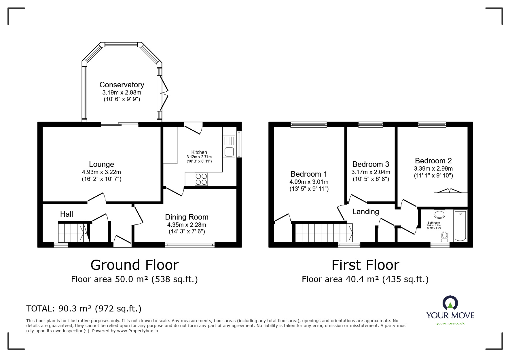 Floorplan of 3 bedroom End Terrace House to rent, School Lane, Canwick, Lincolnshire, LN4