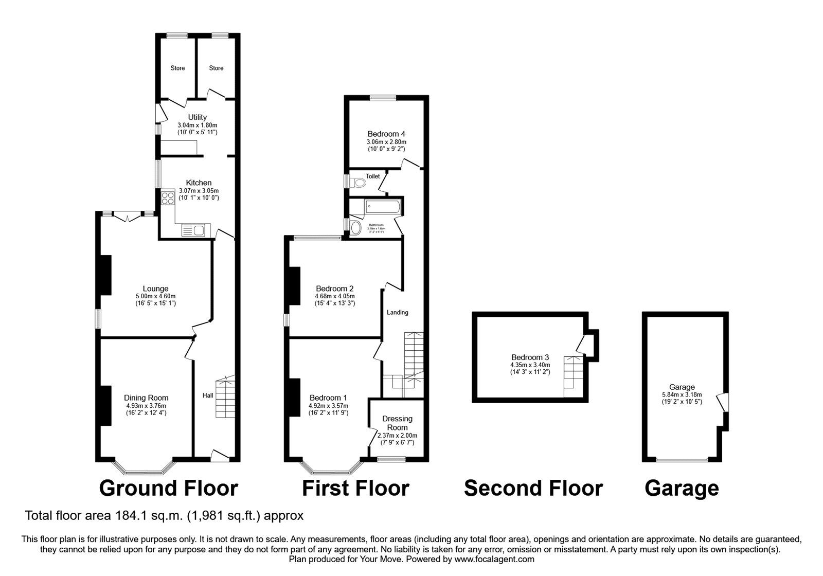 Floorplan of 4 bedroom End Terrace House for sale, Monks Road, Lincoln, Lincolnshire, LN2