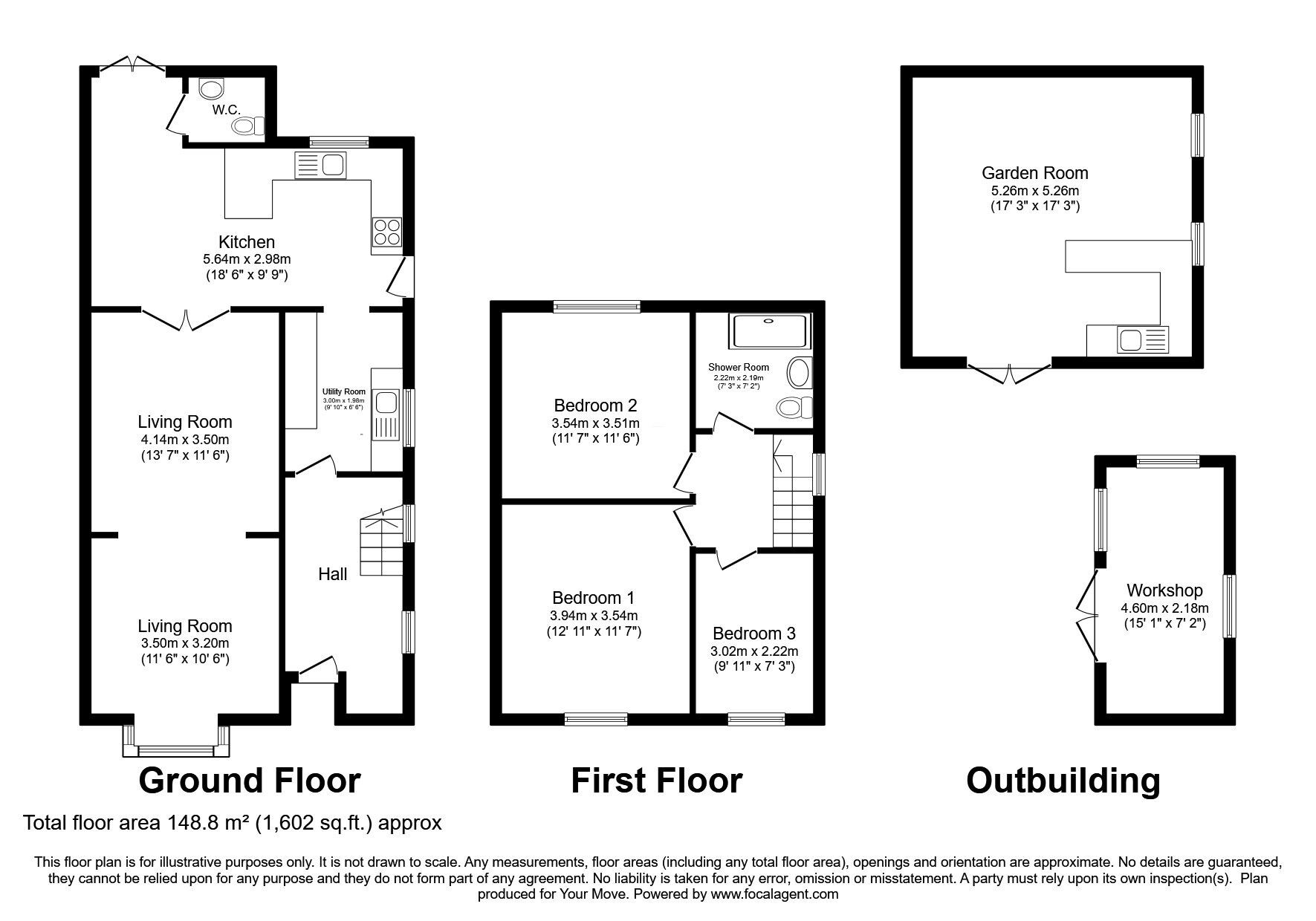 Floorplan of 3 bedroom Semi Detached House for sale, Moorland Avenue, Lincoln, Lincolnshire, LN6