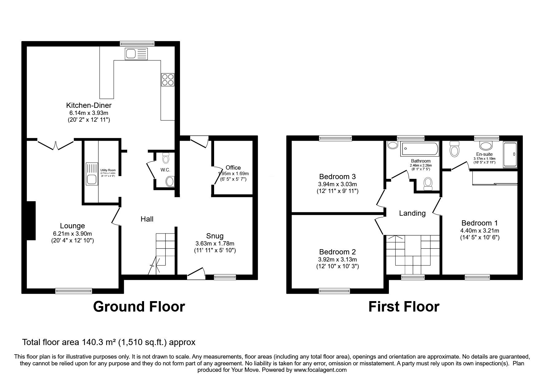 Floorplan of 3 bedroom Semi Detached House for sale, Hemswell Avenue, Lincoln, Lincolnshire, LN6