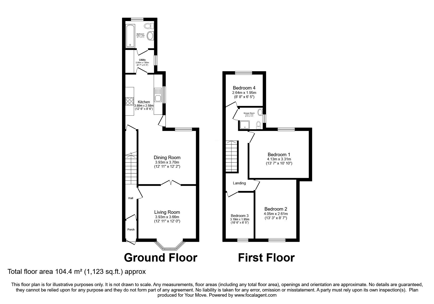 Floorplan of 4 bedroom Mid Terrace House for sale, Nelthorpe Street, Lincoln, Lincolnshire, LN5