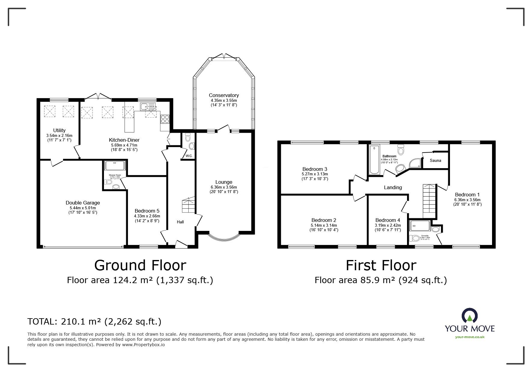 Floorplan of 5 bedroom Detached House for sale, Beech Road, Branston, Lincolnshire, LN4