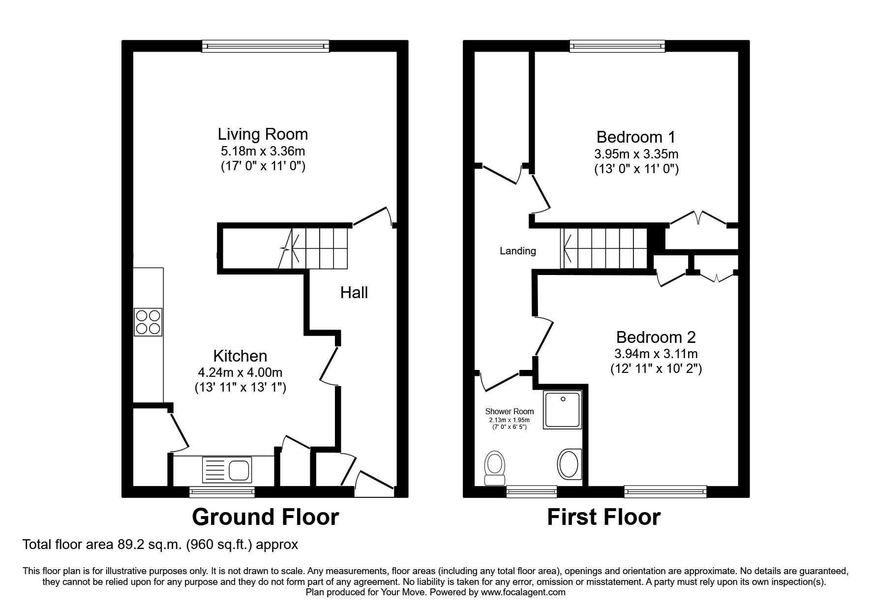 Floorplan of 2 bedroom  Flat to rent, Main Street, West Calder, West Lothian, EH55