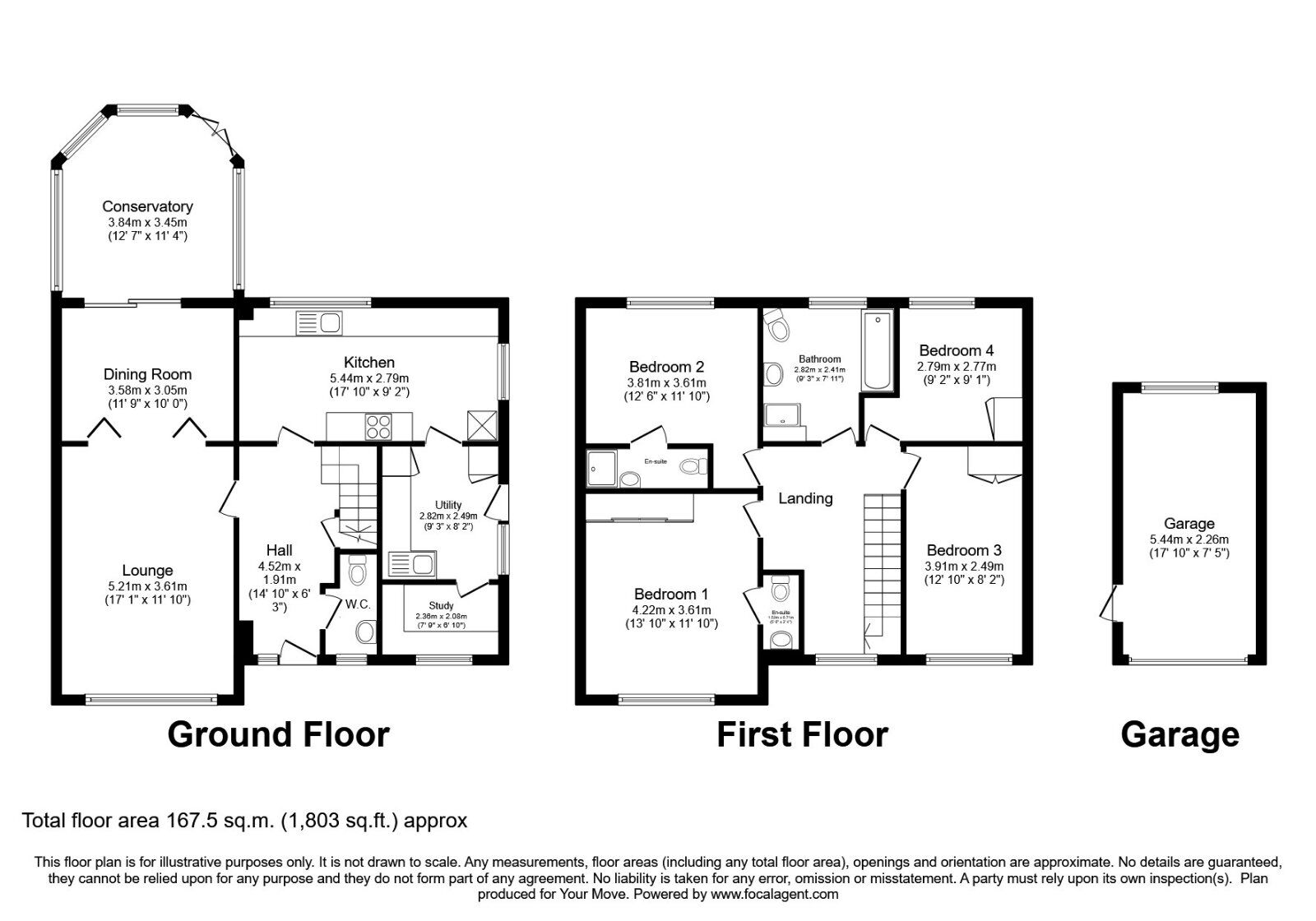 Floorplan of 4 bedroom Detached House for sale, Billings Hill Shaw, Hartley, Kent, DA3