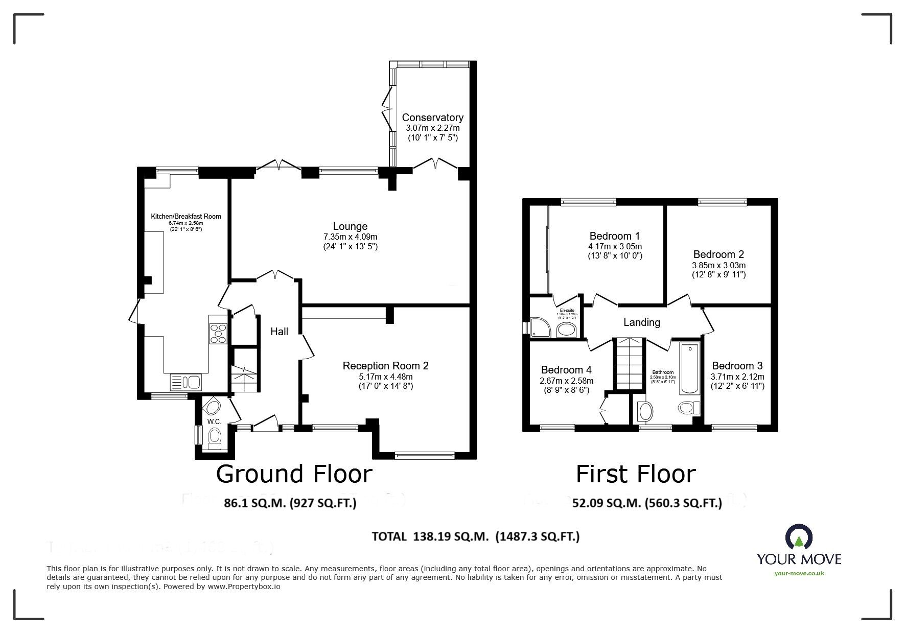 Floorplan of 4 bedroom Detached House for sale, Perran Close, Hartley, Kent, DA3