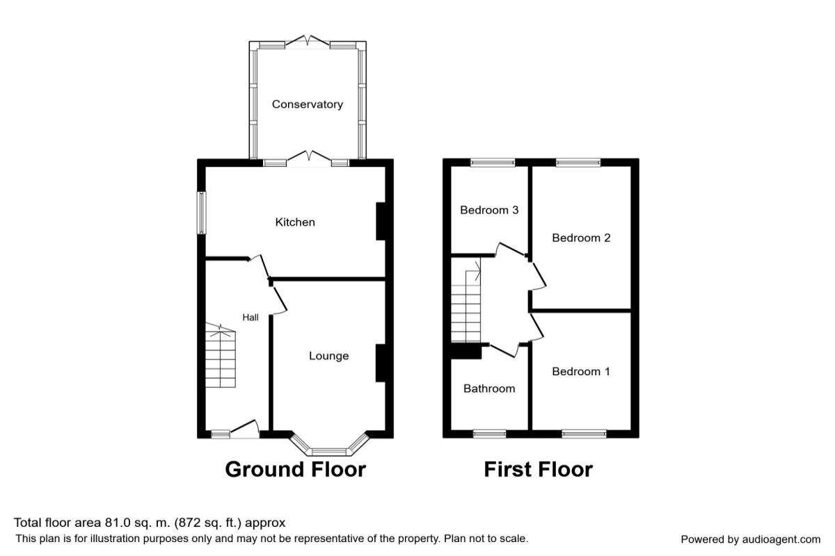 Floorplan of 3 bedroom Semi Detached House to rent, London Road, Ditton, Kent, ME20