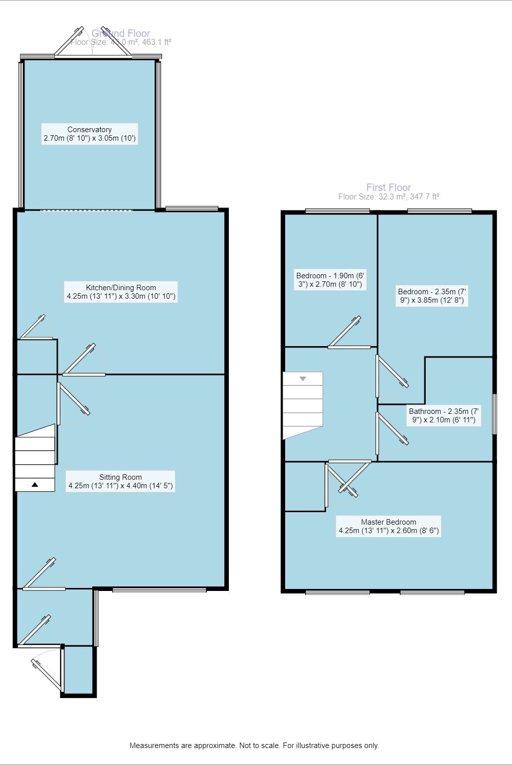 Floorplan of 3 bedroom End Terrace House to rent, Roman Road, Snodland, Kent, ME6