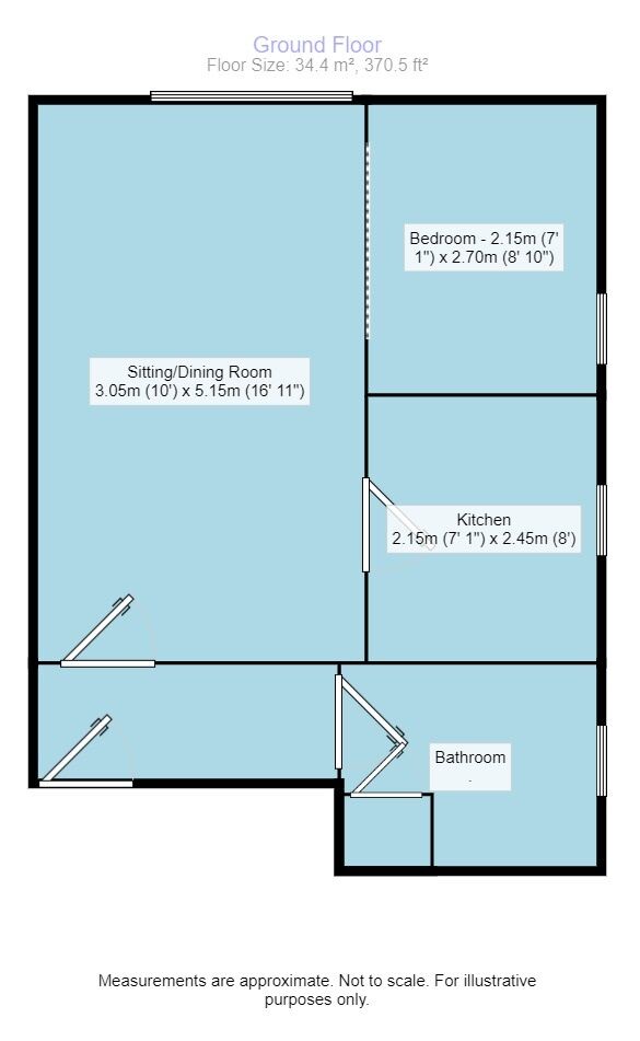 Floorplan of 1 bedroom  Flat for sale, St Peters St, Maidstone, Kent, ME16