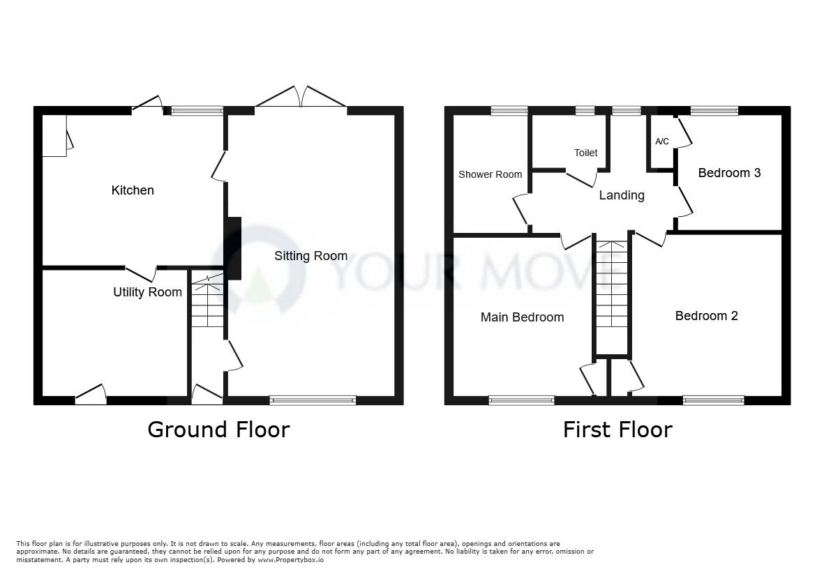 Floorplan of 3 bedroom Mid Terrace House for sale, Kingfisher Road, Larkfield, Kent, ME20