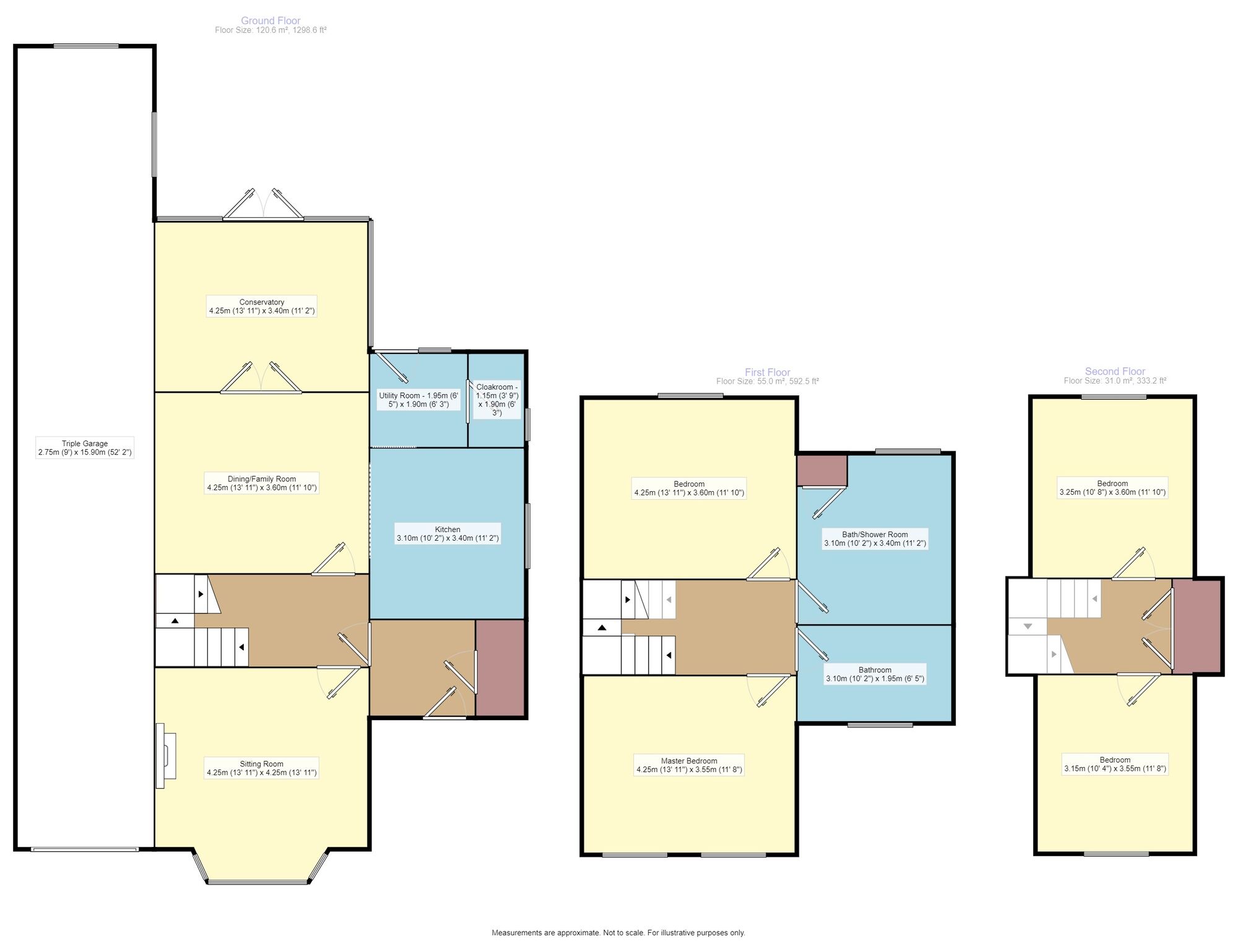 Floorplan of 4 bedroom Detached House for sale, Church Field, Snodland, Kent, ME6