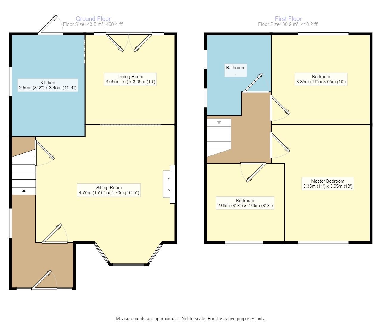 Floorplan of 3 bedroom Semi Detached House for sale, Senacre Lane, Maidstone, Kent, ME15