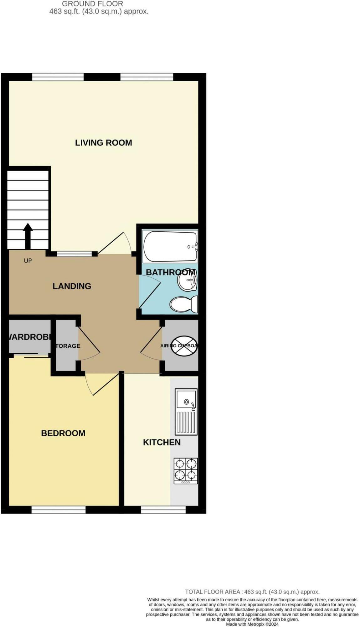 Floorplan of 1 bedroom  Flat for sale, Ravens Dane Close, Downswood, Kent, ME15