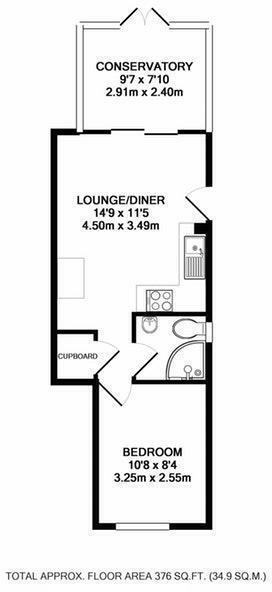 Floorplan of 1 bedroom  Flat for sale, Bower Lane, Maidstone, Kent, ME16