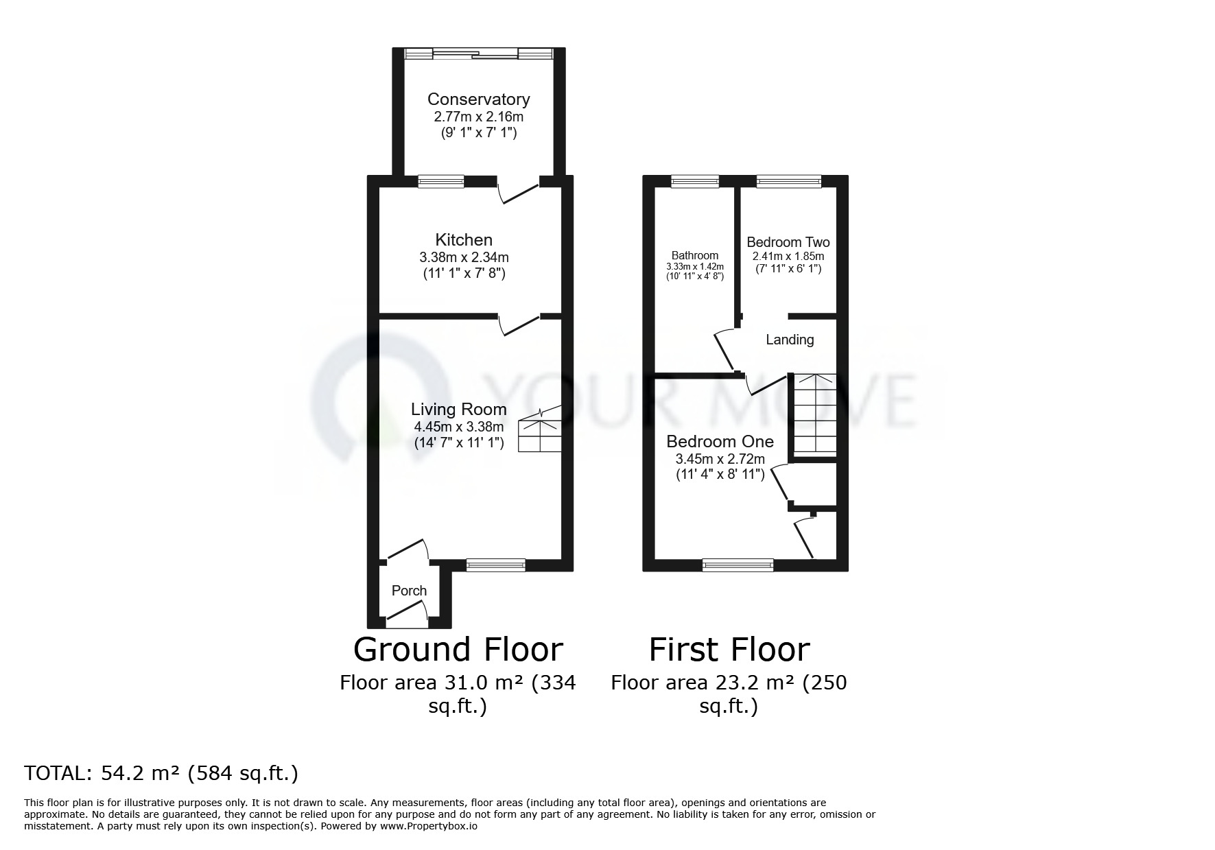 Floorplan of 2 bedroom Mid Terrace House for sale, The Head Race, Tovil, Kent, ME15