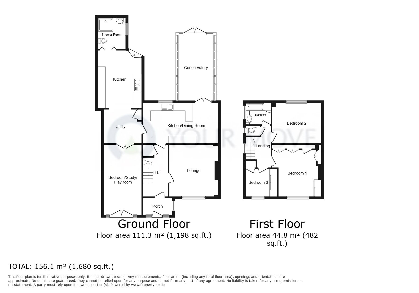 Floorplan of 4 bedroom Semi Detached House for sale, Derby Road, Maidstone, Kent, ME15