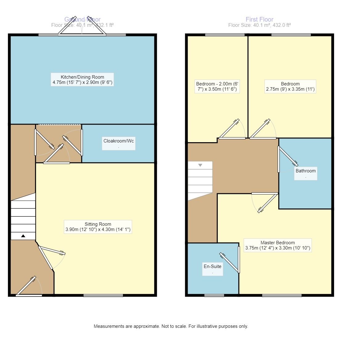 Floorplan of 3 bedroom Mid Terrace House for sale, Wagtail Place, Maidstone, Kent, ME15