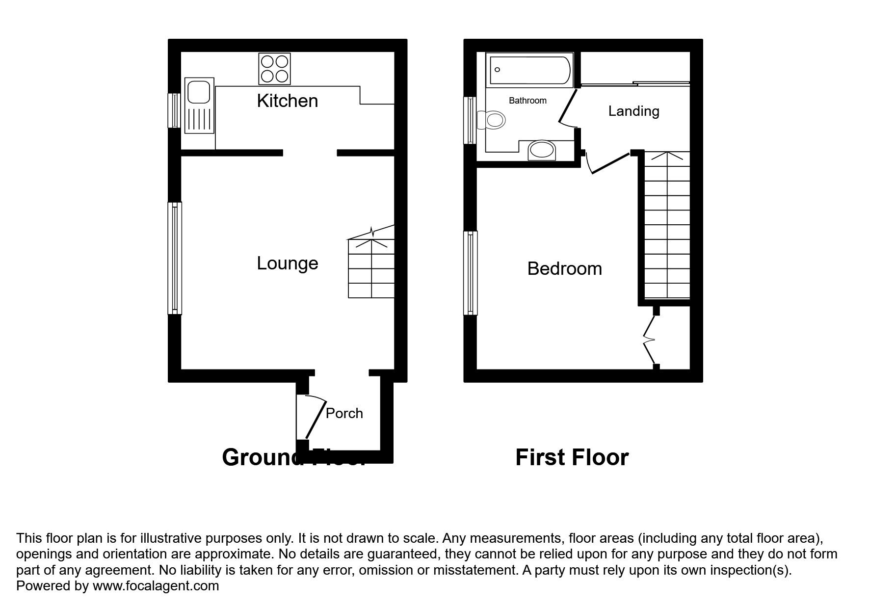 Floorplan of 1 bedroom Mid Terrace House to rent, Chiltern Close, Downswood, Kent, ME15