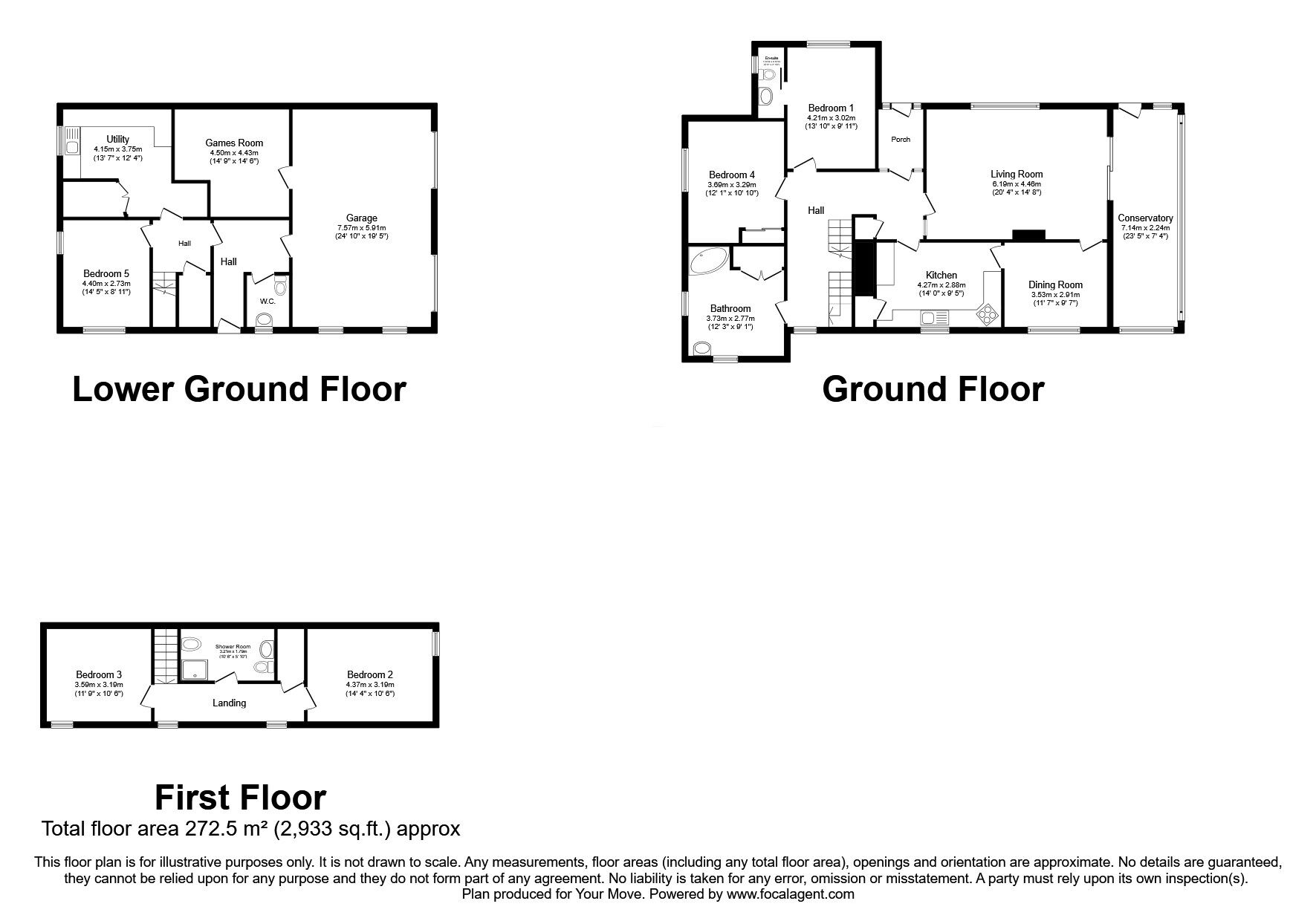 Floorplan of 5 bedroom Detached House for sale, Rossie Braes, Montrose, DD10