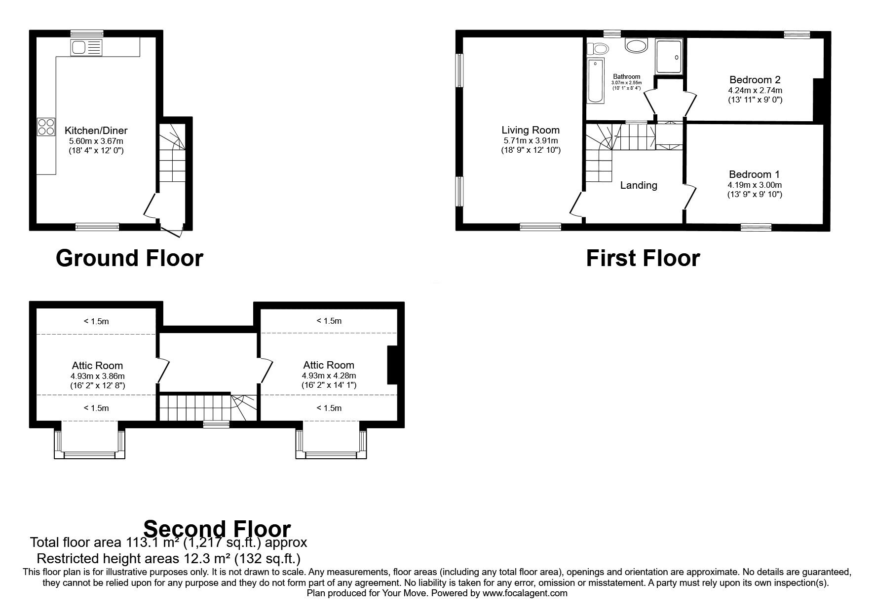 Floorplan of 2 bedroom Mid Terrace House for sale, High Street, Montrose, Angus, DD10