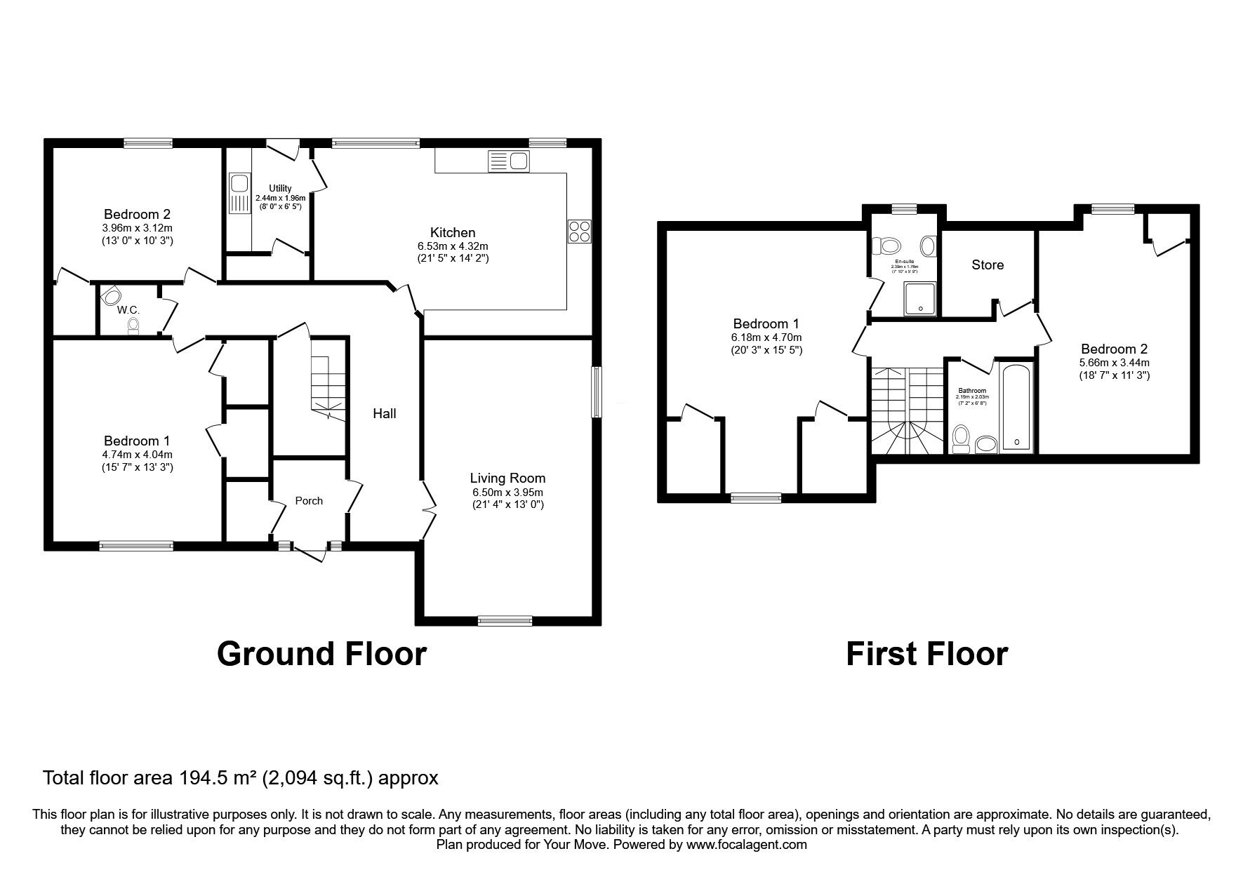 Floorplan of 4 bedroom Detached House for sale, Watson Way, Muirdrum, Angus, DD7