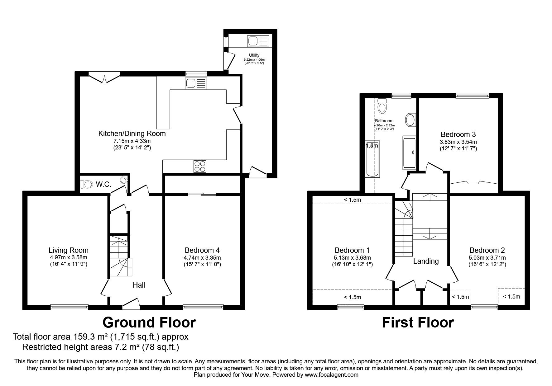 Floorplan of 4 bedroom Detached House for sale, Pearse Street, Brechin, Angus, DD9