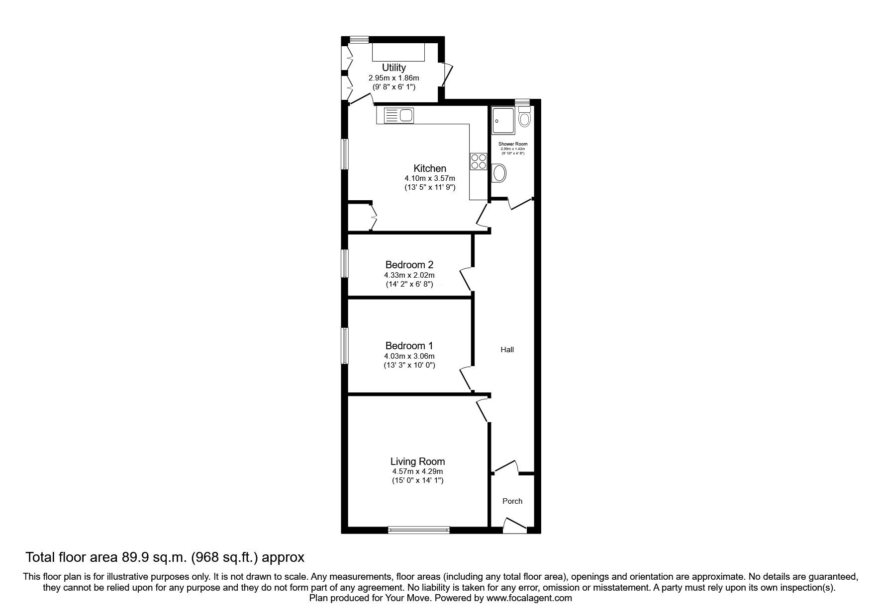 Floorplan of 2 bedroom  Flat for sale, Erskine Street, Montrose, Angus, DD10