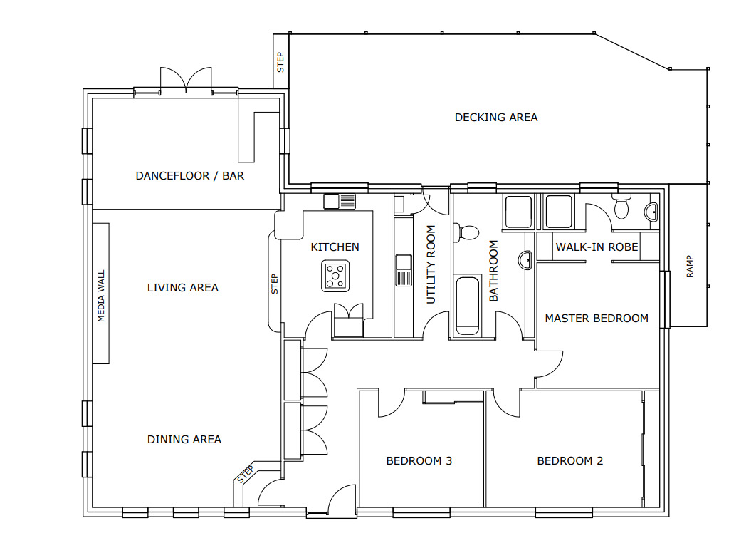 Floorplan of 3 bedroom Detached Bungalow to rent, Arbroath, Angus, DD11