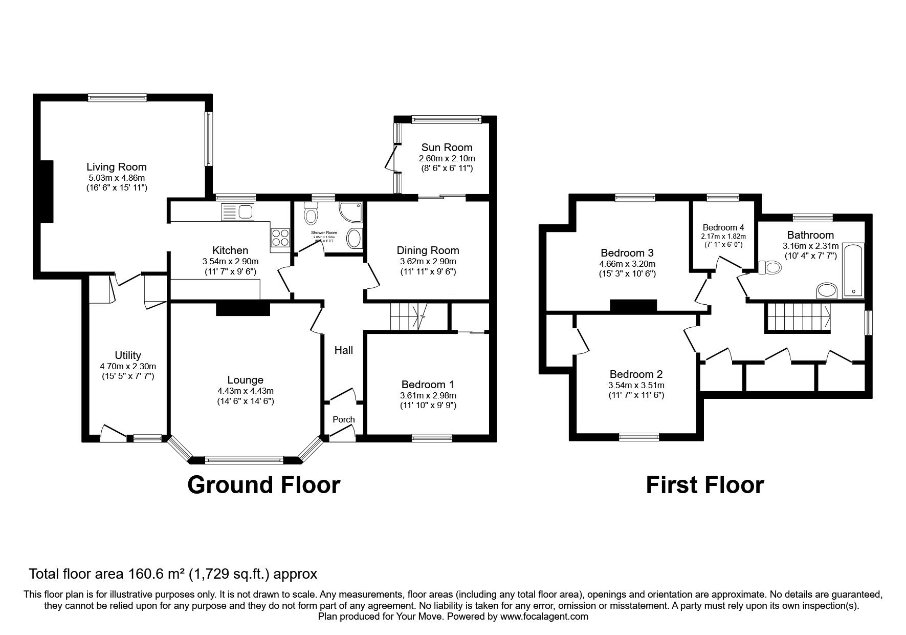 Floorplan of 4 bedroom Detached House for sale, Graham Crescent, Montrose, Angus, DD10