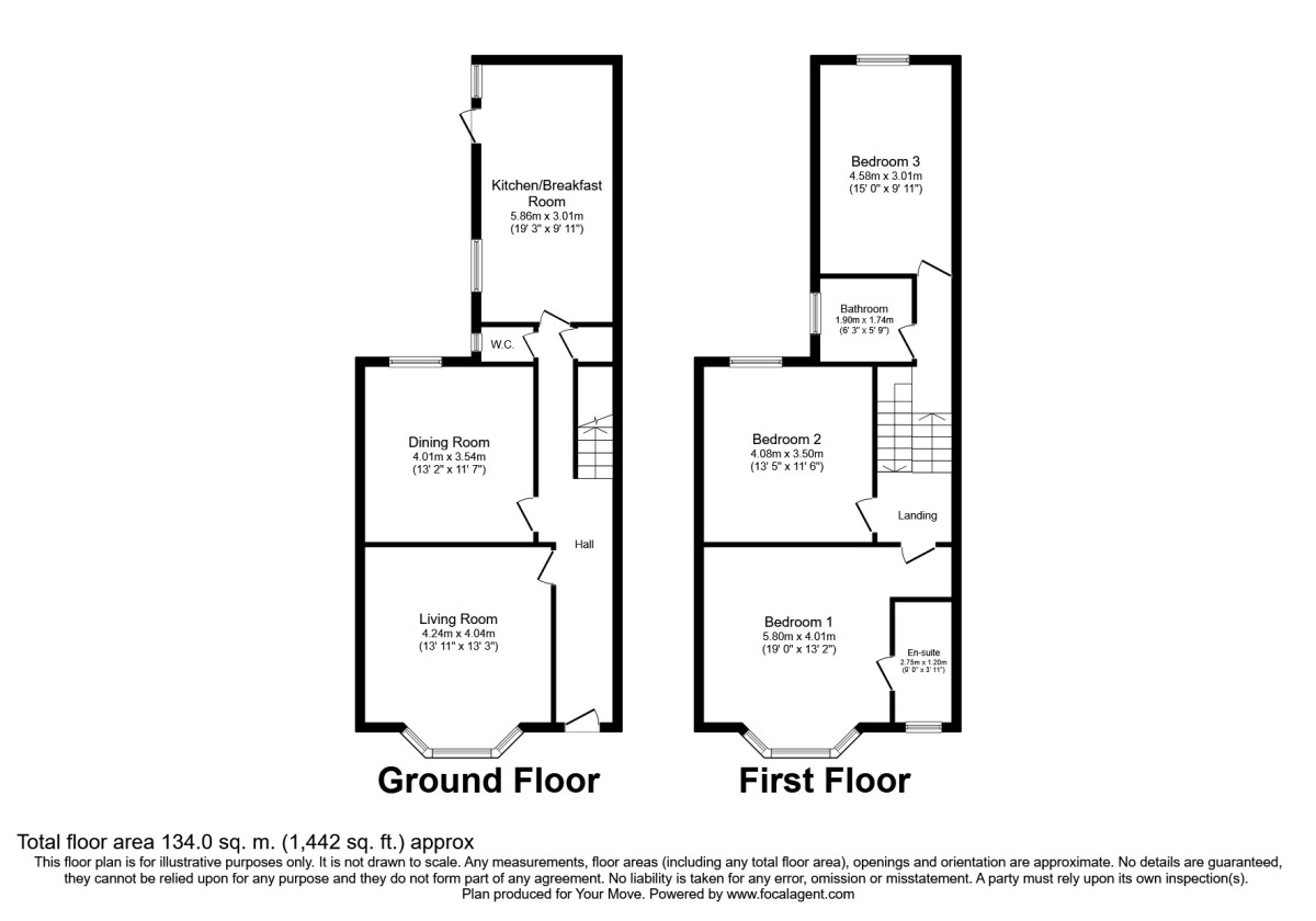 Floorplan of 4 bedroom Mid Terrace House to rent, Desborough Road, Plymouth, PL4