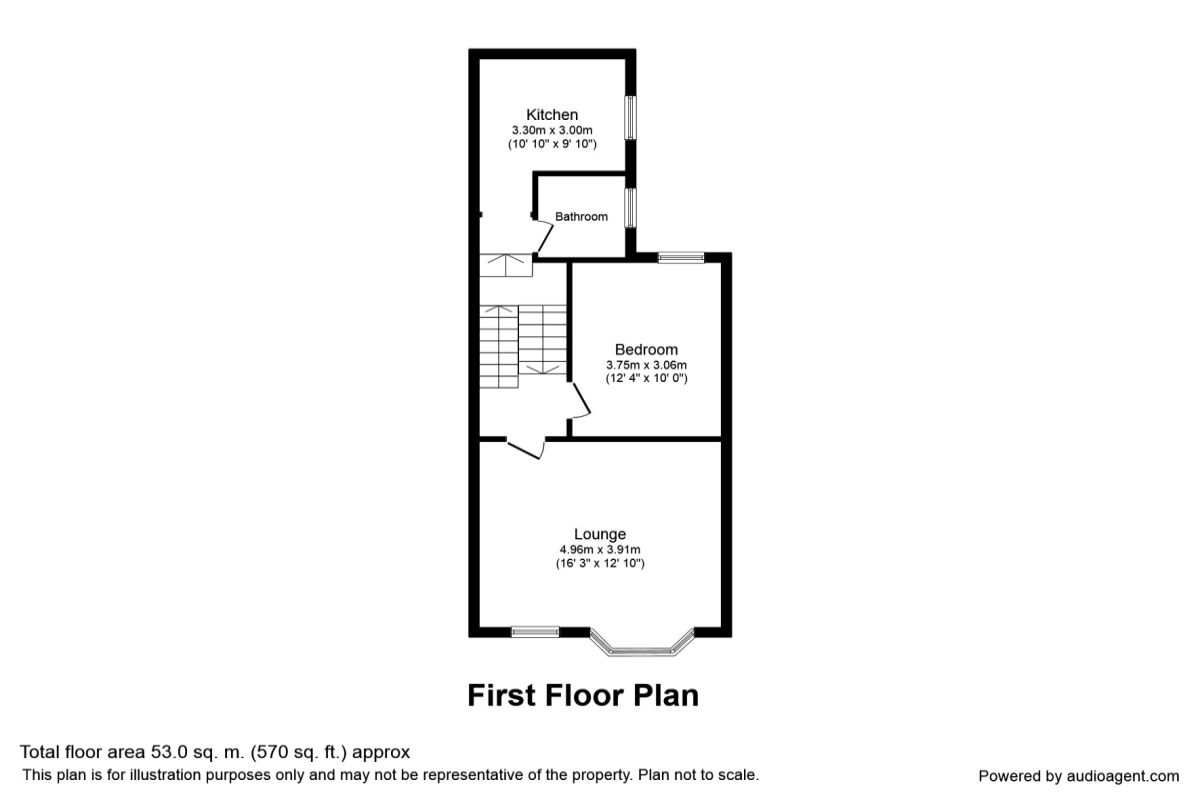 Floorplan of 1 bedroom  Flat to rent, Rutland Road, Plymouth, PL4