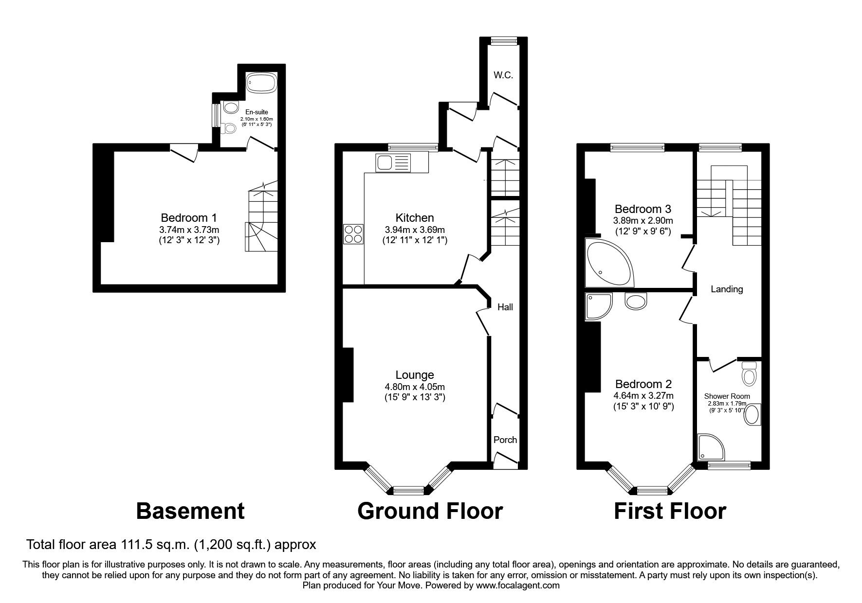 Floorplan of 1 bedroom  Room to rent, Thornton Avenue, Plymouth, Devon, PL4